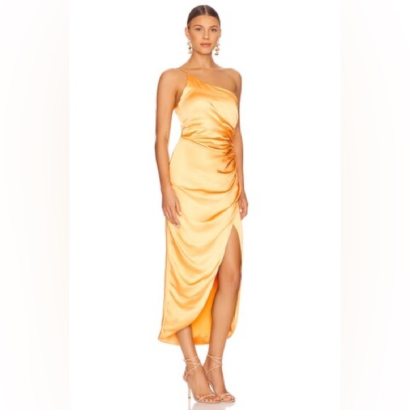 ELLIATT Isabelle Dress in Mango, Size Large, $210 - Picture 5 of 11